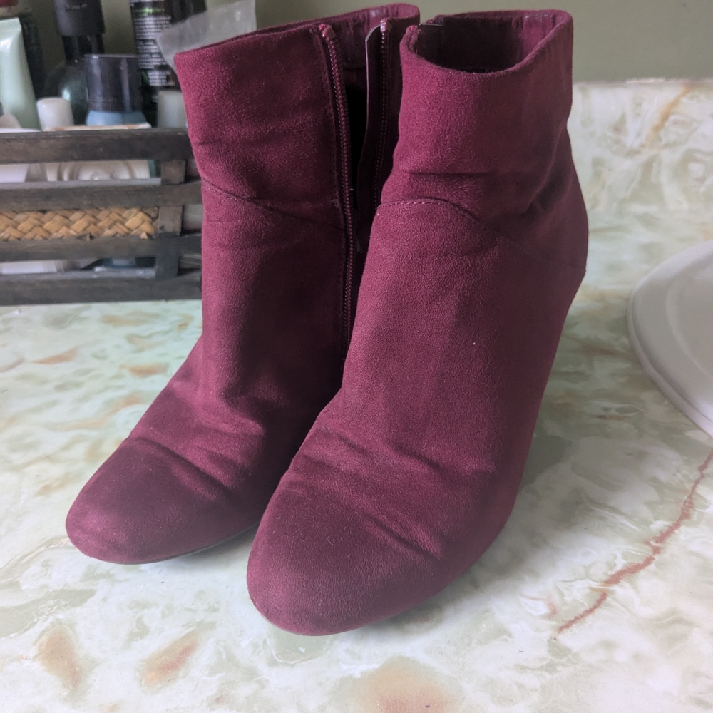 Women's Burgundy Ankle Boots